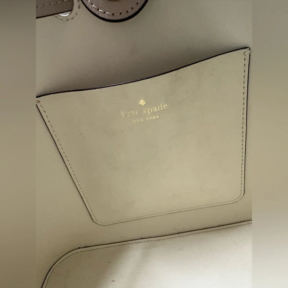 Kate Spade Eva Bucket Bag Cream Tan Crossbody